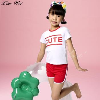沙麗品牌 流行女童短袖二件式泳裝 NO.238038  