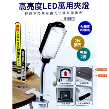 CXIN USB充插兩用高亮度LED夾燈(CX-H099)