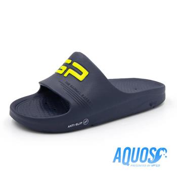 G.P(男女共用)AQUOS透氣防滑排水機能拖鞋 男女鞋-藍色