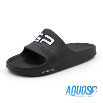 G.P(男女共用)AQUOS透氣防滑排水機能拖鞋 男女鞋-黑色