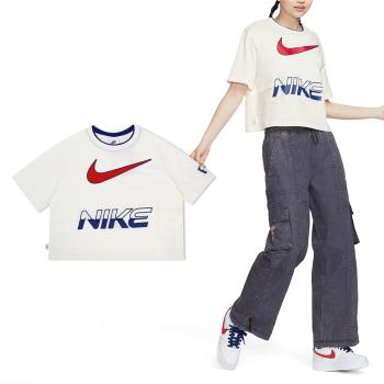 Nike 短袖 NSW Tee 女款 象牙白 純棉 寬鬆 落肩 短T 棉T HF6291-133