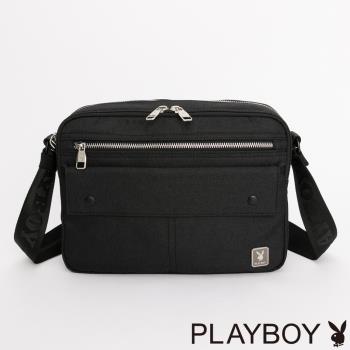 PLAYBOY - 雙層斜背包 Frank系列 - 黑色