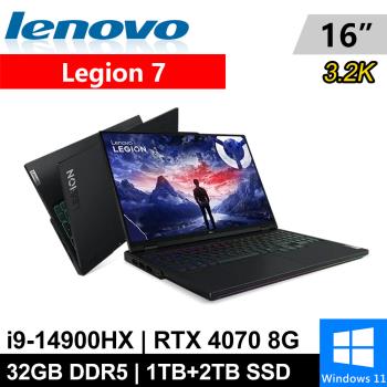 Lenovo Legion 7-83FD003STW-SP3 16吋 黑(i9-14900HX/32G DDR5/1TB+2TB/RTX4070)