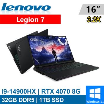 Lenovo Legion 7-83FD003STW 16吋 黑(i9-14900HX/32G DDR5/1TB/RTX4070 8G/W11)