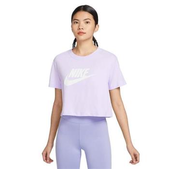 Nike 短袖上衣 女裝 短版 純棉 基本款 紫【運動世界】BV6176-511