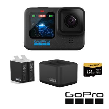 【GoPro】HERO12 Black 大滿足套組 (HERO12單機+Enduro雙座充+雙電池+128G記憶卡) 正成公司貨