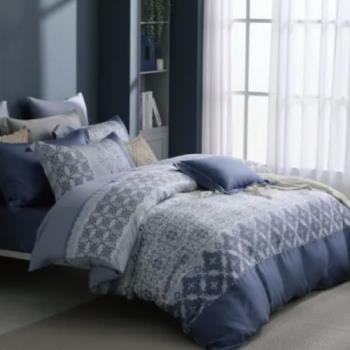 【Caliphil佳麗惠寢具】300織100%天絲  雙人床包被單四件組  星空光暈  台灣設計製造
