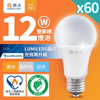 60入組 舞光 12W LED節標燈泡 環標燈泡 E27 全電壓(白光/自然光/黃光)