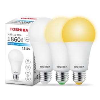 買6送6 Toshiba東芝 第三代 光耀15.5W 高效能LED燈泡 日本設計(白光/自然光/黃光)
