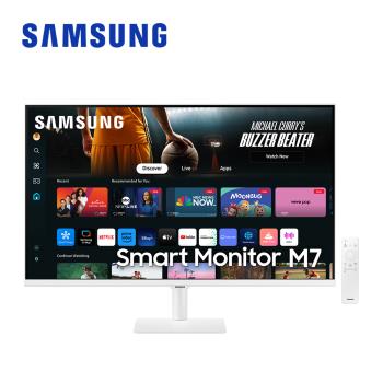 SAMSUNG 32吋智慧聯網螢幕 M7 (2024) 白色 S32DM703UC
