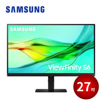 SAMSUNG 27吋 ViewFinity S6 QHD 高解析度平面顯示器 S27D606UAC