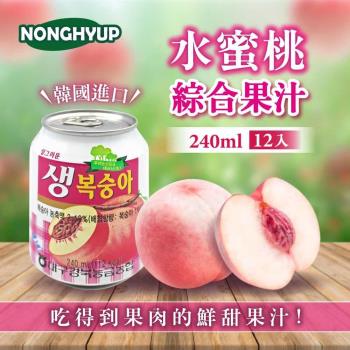 【韓國 Nonghyup】水蜜桃綜合果汁(240ml*12入)x1盒