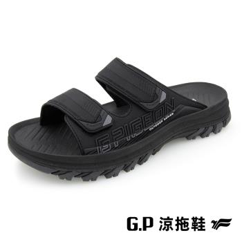 G.P 男款綠藻科技舒適雙帶拖鞋G9382M-黑色(SIZE:40-45共二色) GP