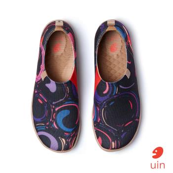 uin西班牙原創設計 女鞋 迷幻泡泡彩繪休閒鞋W1011485