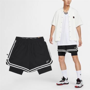 Nike 短褲 Kevin Durant DNA 2-in-1 男款 黑 白 4吋 KD 籃球 球褲 FN8097-010