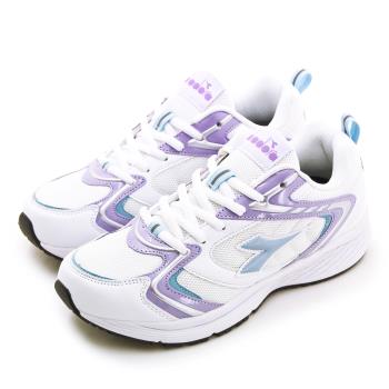 【DIADORA】女 迪亞多那 專業輕量復古慢跑鞋 E楦反光系列 白紫藍 33672