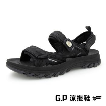 G.P 男款綠藻科技舒適磁扣兩用涼拖鞋G9584M-黑色(SIZE:40-45 共二色) GP