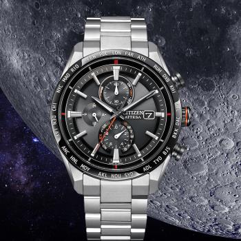 CITIZEN 星辰 ATTESA 系列 鈦金屬錶 電波錶 計時腕錶錶 男錶 手錶 指針錶-42mm(AT8189-61E)