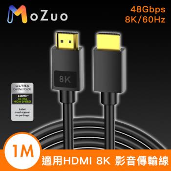 【魔宙】適用HDMI 8K超高清 劇院級無損銅芯影音傳輸線 1M