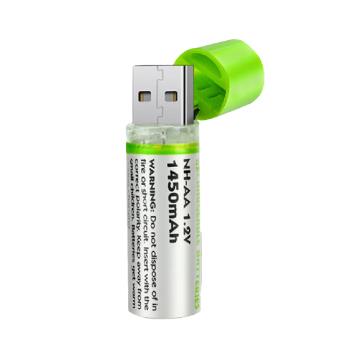 【嘟嘟太郎】USB充電電池 (3號 單顆一入) 可充電池 環保電池 綠色電池 電池充電 三號電池 充電器 電池