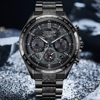 CITIZEN星辰 GENTS系列 台灣限量 闇月 廣告款 衛星對時 鈦金屬光動能腕錶 CC4065-61Y