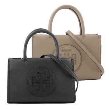 TORY BURCH Ella 圓形標誌牛皮迷你二用托特包(任選)