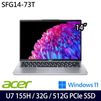Acer宏碁 Swift GO SFG14-73T-79BT 輕薄筆電 14吋/Ultra 7 155H/32G/512G PCIe SSD/W11