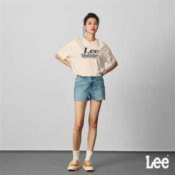 Lee 女款 涼感 微刷破 抽鬚 磨毛皮牌 牛仔短褲 10.5oz Jade 101+ & Cooling
