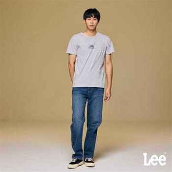 Lee 男款 753 涼感 粗體LOGO皮牌 中腰舒適直筒牛仔褲 10.25oz Jade Modern & Cooling