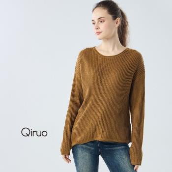 【Qiruo 奇若】【Qiruo 奇若名品】專櫃綠色小羊毛上衣 精品時尚保暖(下擺斜式造型-共三色-2008AA-80)