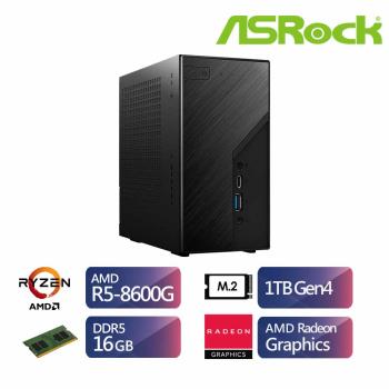 華擎DeskMiniX600六核迷你電腦(R5-8600G/16G/1TB)【ET3KH0050A】