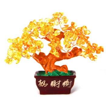 【菩提居】天然黃水晶招財樹*1入 (催財+招財開運必備)