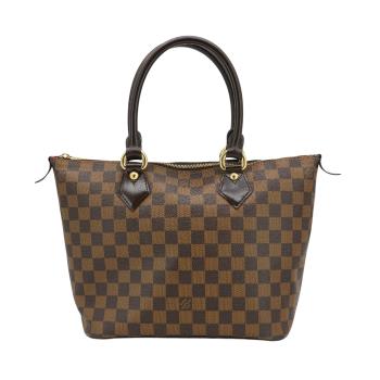 二手品 Louis Vuitton Saleya MM 棋盤格帆布托特包(N51188-咖)