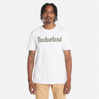 任-Timberland 男款白色迷彩印花短袖T恤|A2Q72100