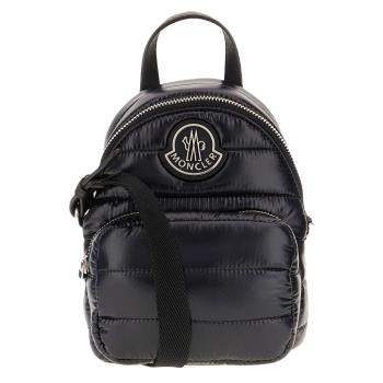 【MONCLER】 KILIA SMALL 銀色金屬LOGO 尼龍斜背包 黑色 -  5L00024M2176/999