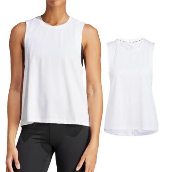 Adidas Studio Tank 女款 白色 運動 休閒 運動背心 吸濕 排汗 背心 IS2960