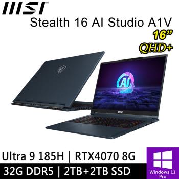 微星 Stealth 16 AI Studio A1VGG-003TW-SP3 16吋 藍(Ultra 9/32G/2TB+2TB)特仕筆電