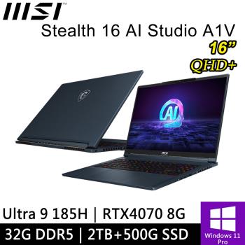 微星 Stealth 16 AI Studio A1VGG-003TW-SP1 16吋 藍(Ultra 9/32G/2TB+500G)特仕筆電