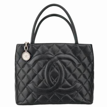 9成新【CHANEL】銀幣希爾頓手提肩背包 展示品