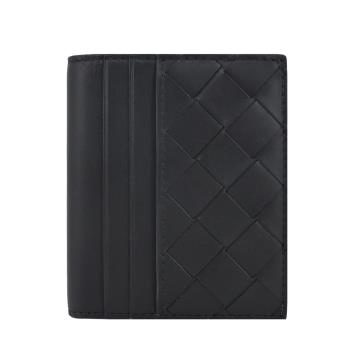 BOTTEGA VENETA  Intrecciato編織 小牛皮鈔票/卡片夾(黑色)