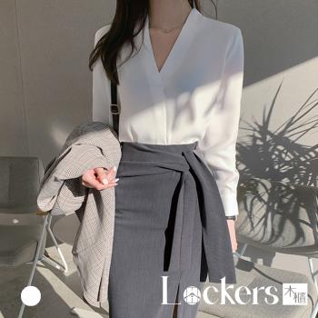 任-【Lockers 木櫃】秋季名媛氣質雪紡襯衫上衣 L112111306