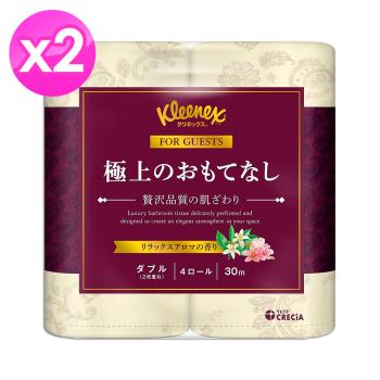 日本Kleenex極致奢華印花捲筒衛生紙(4捲入x2袋)