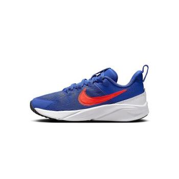 Nike Star Runner 4 NN 中童 藍白 緩震 透氣 運動 網布 襪套式 慢跑鞋 DX7614-402