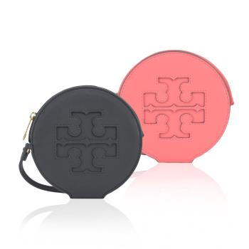 TORY BURCH ELLA BIO 經典LOGO圓形拉鍊卡片/零錢包-多色選