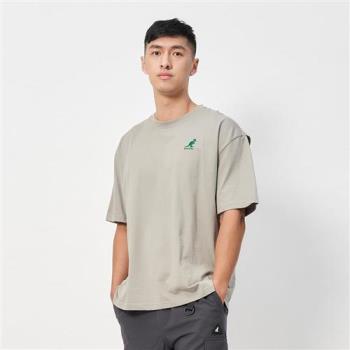 Kangol 男款 女款 灰色 中性 休閒 寬版 落肩 散熱 T恤 袋鼠 上衣 短袖 6425101011