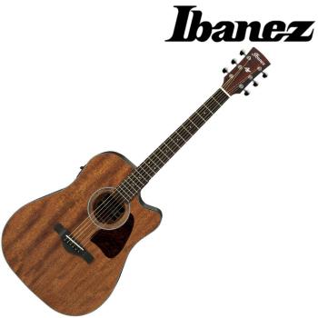  『IBANEZ 電木吉他』D型桶身面單板切角電民謠吉他 AW54CE / 原木款 / 公司貨