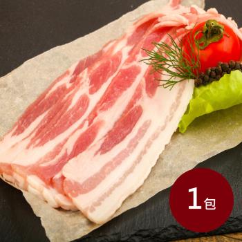 料里長-台灣原塊五花豬肉片1包組(1000g/包)