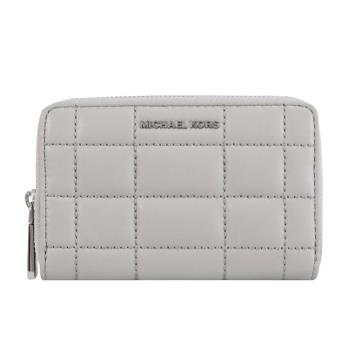 MICHAEL KORS JET SET 車線款ㄇ字拉鍊卡片零錢包.灰