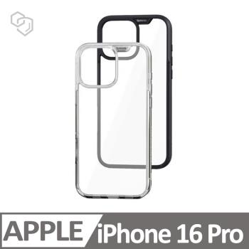 imos case iPhone 16 Pro 美國軍規認證雙料防震保護殼 黑色/透明