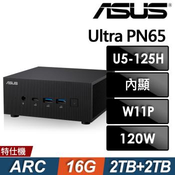 ASUS 華碩 MiniPC PN65 迷你電腦(Ultra 5-125H/16G/2TB+2TB SSD/W11P)